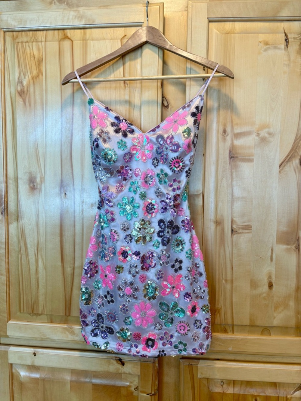 Reverie by Pearl Moon Pink Sequin Embellished Dress